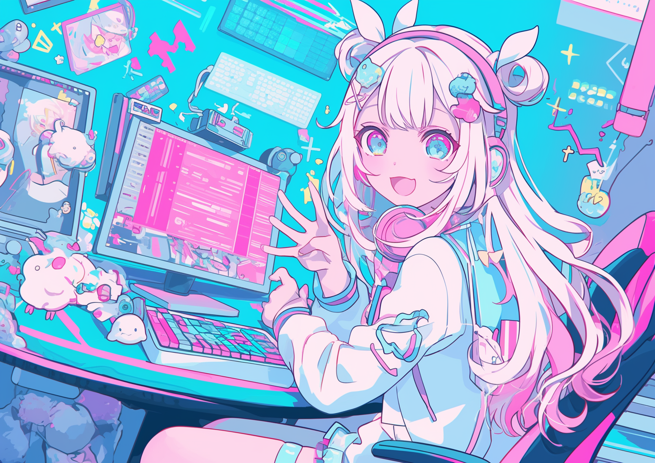 stormcorn_anime-style_VTuber_influencers_in_vibrant_studio_setu_102c1e71-0edb-4772-a0e2-86fd3b2a09d2